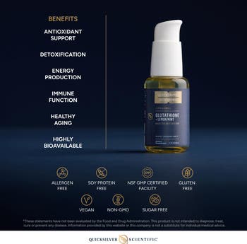 quicksilver glutathione Quicksilver Scientific Liposomal Glutathione Oral Supplement