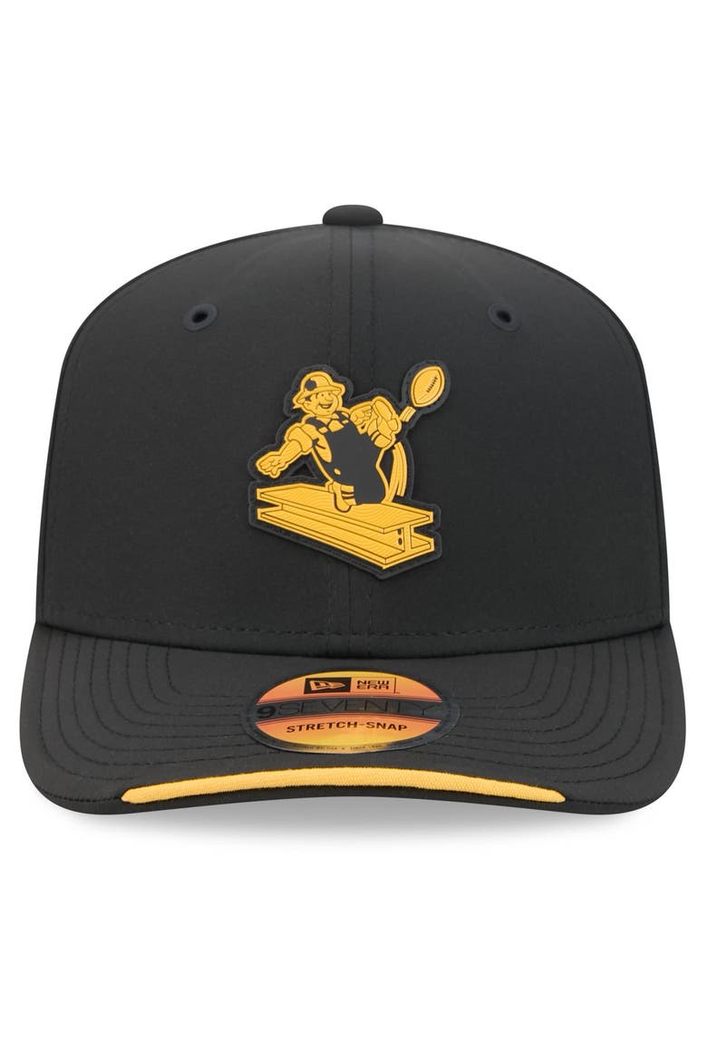 Men's New Era Black Pittsburgh Steelers 2026 Sideline Throwback 9SEVENTY Adjustable Hat, Alternate, color, Black