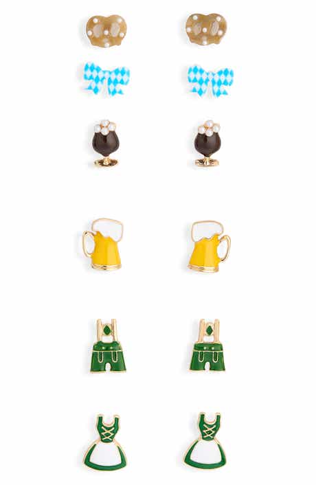 Oktoberfest Set of 6 Stud Earrings