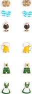 Leith Oktoberfest Set of 6 Stud Earrings