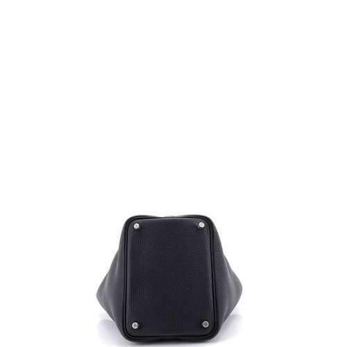 Pre-owned Hermes Hermes Picotin Lock Bag Clemence Pm In Black
