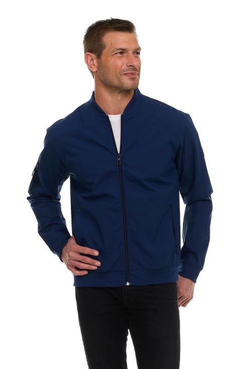 Men's Water Resistant Microfiber Bomber Jacket