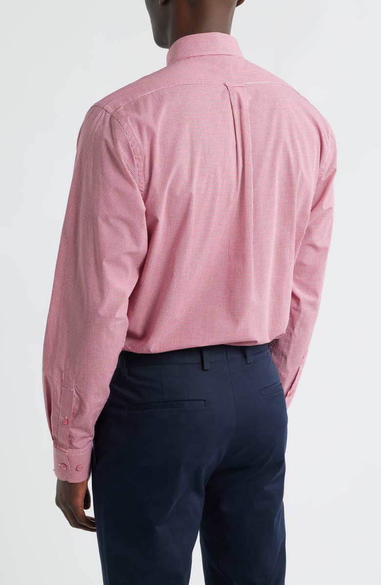 Roffe Accessories Eagle Regular Fit Gingham Check Cotton Button-Down Shirt, Alternate, color, Red