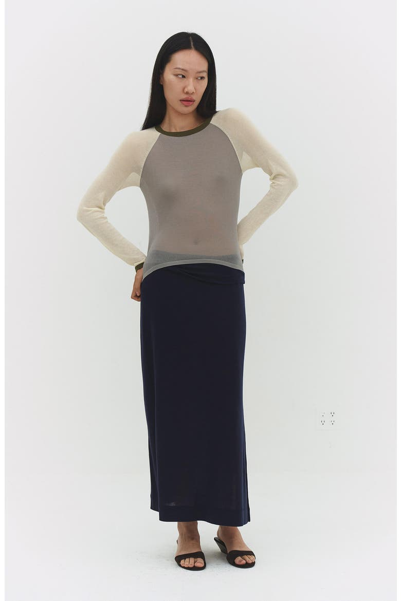 Colorblock Raglan Sleeve T-Shirt, Alternate, color, MATCHA MEL