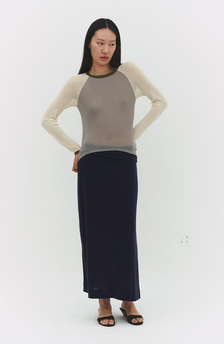 Find Me Now Colorblock Raglan Sleeve T-Shirt, Alternate, color, Matcha Mel