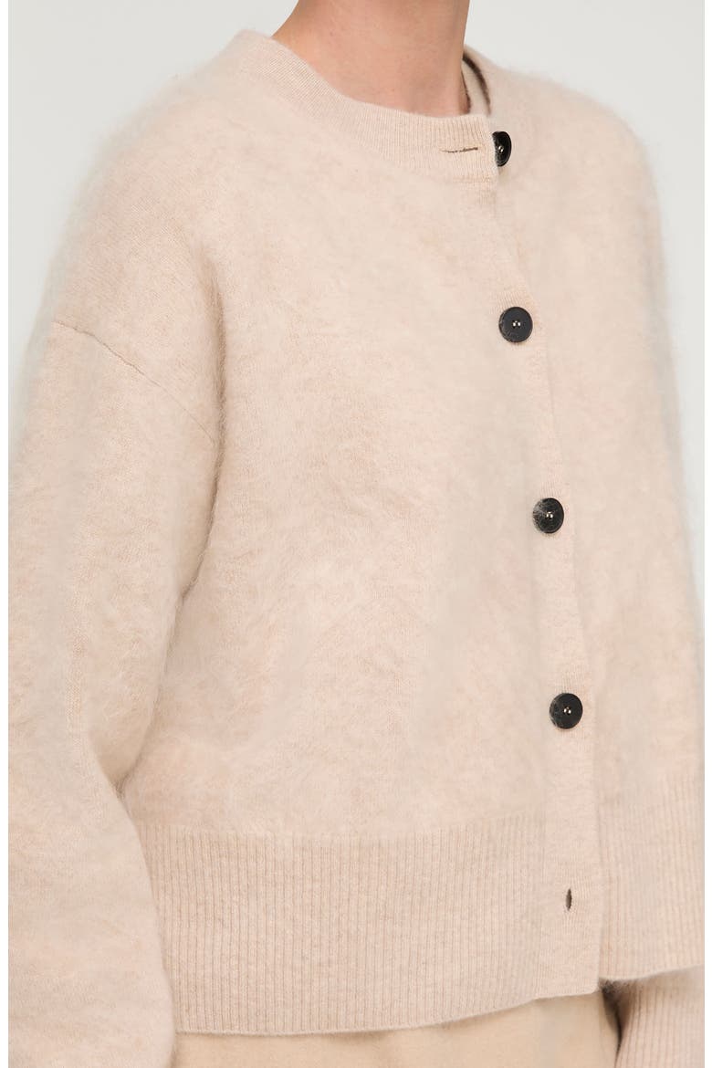 Brushed Cashmere Cardigan, Alternate, color, NATURAL MELANGE