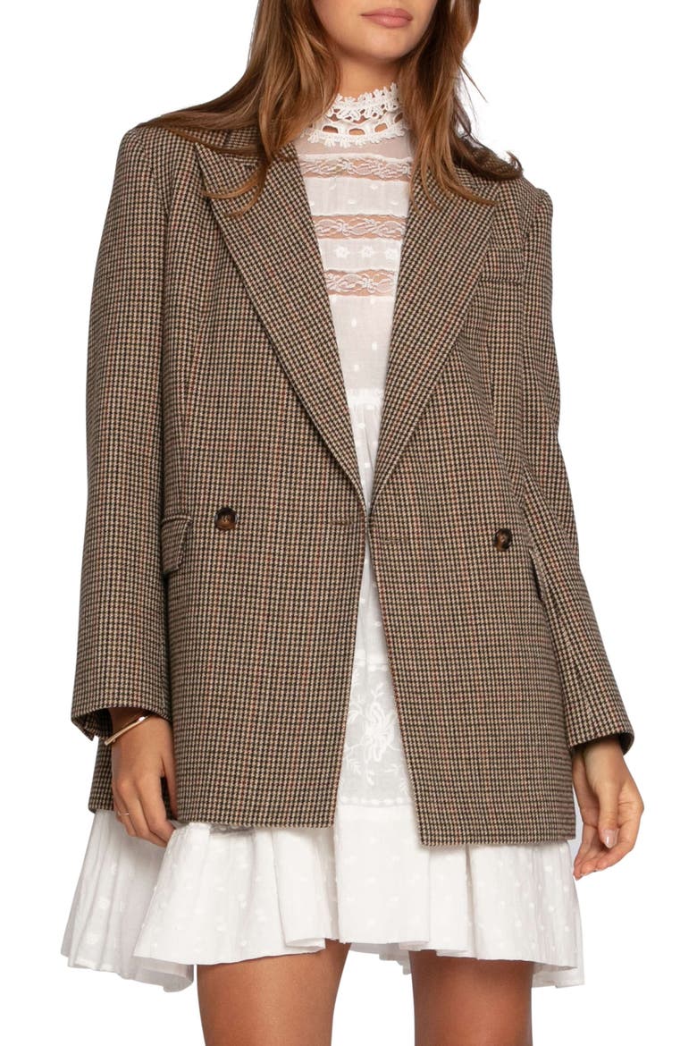 Big Brother Talk Double Breasted Blazer, Alternate, color, BEIGE