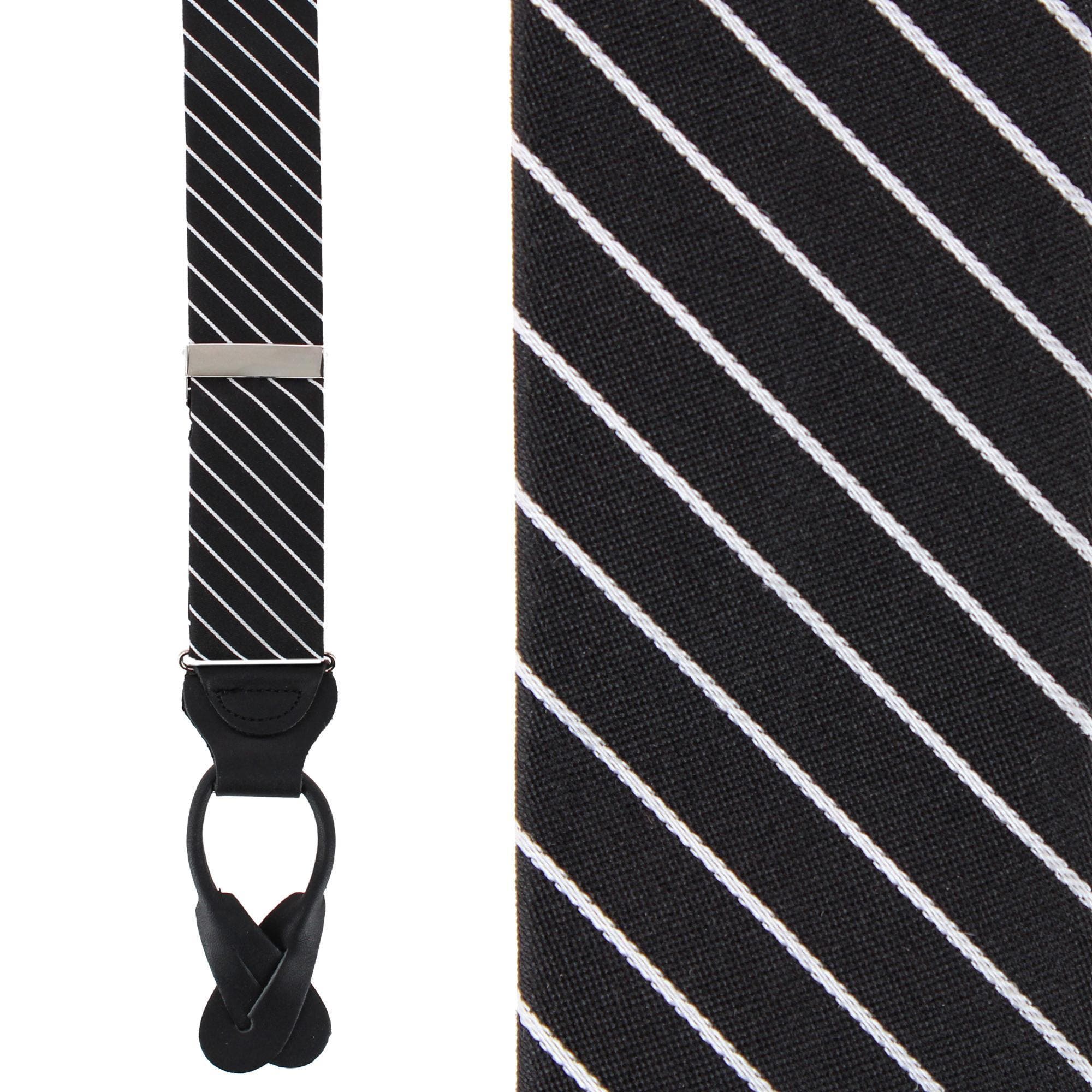 selected Black with White Stripe