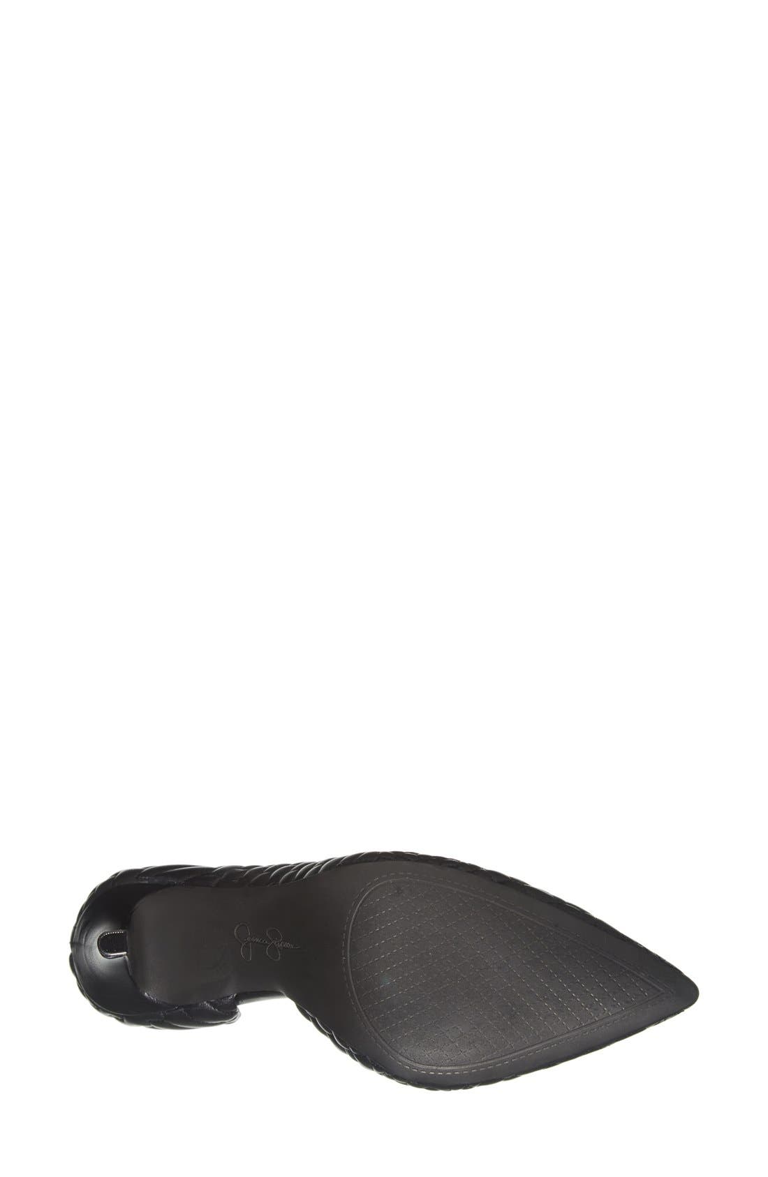 'Caldas' Quilted Leather Pump, Alternate, color, BLACK