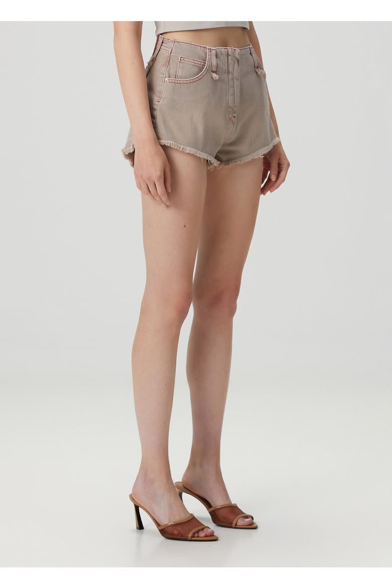 Pure Cotton Faded Super Mini Short, Alternate, color, BEIGE