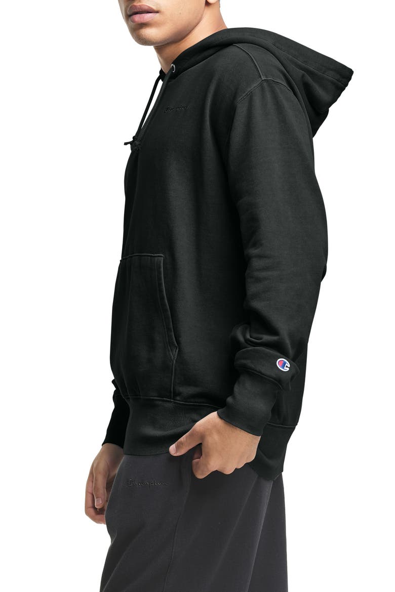 Lightweight Hoodie, Alternate, color, VINTAGE DYE BLACK