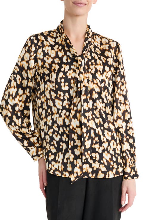 Tie Neck Satin Top