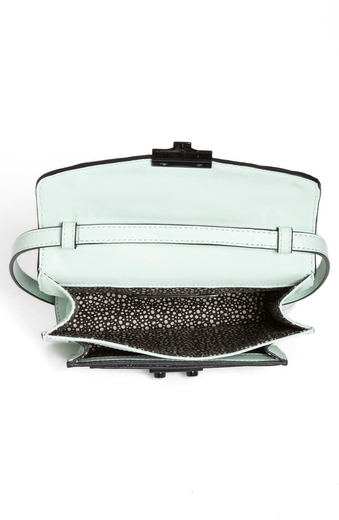 'Rider - Mini' Leather Satchel, Alternate, color, MINT/ BLACK
