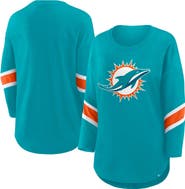 FANATICS Women's Fanatics  Aqua Miami Dolphins Redzone 3/4-Sleeve T-Shirt