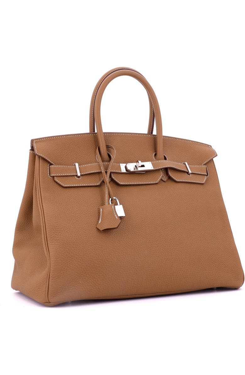 Pre-Owned Hermes Birkin Handbag Brown Togo with Palladium Hardware 35, Alternate, color,