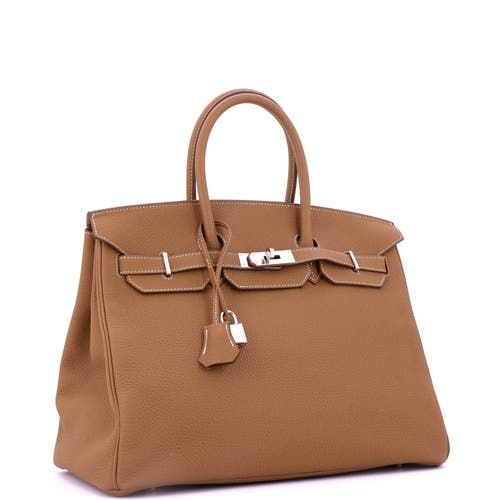 Pre-owned Hermes  Hermes Birkin Handbag Brown Togo With Palladium Hardware 35 In Multi