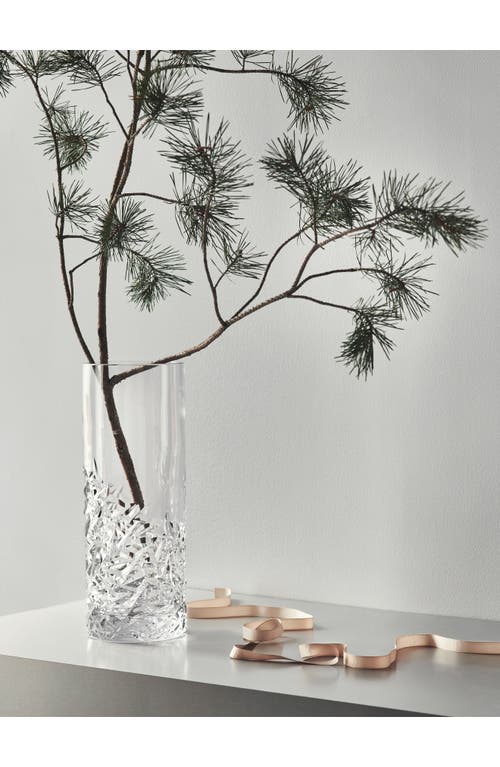 Orrefors Carat Lower Cut Crystal Vase In Clear