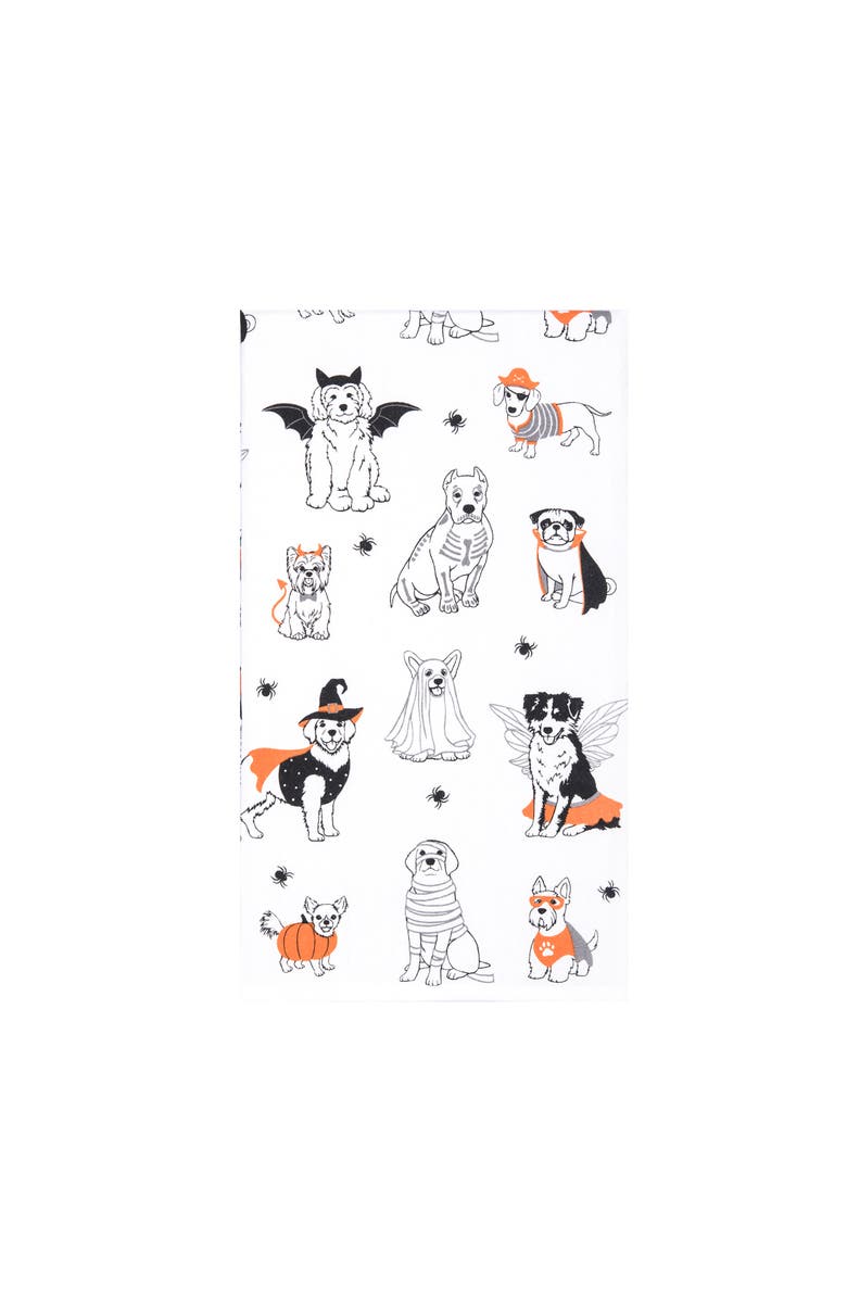 C&F Home Dogs Halloween 100% Cotton Flour Sack Dishtowel, Main, color, Black