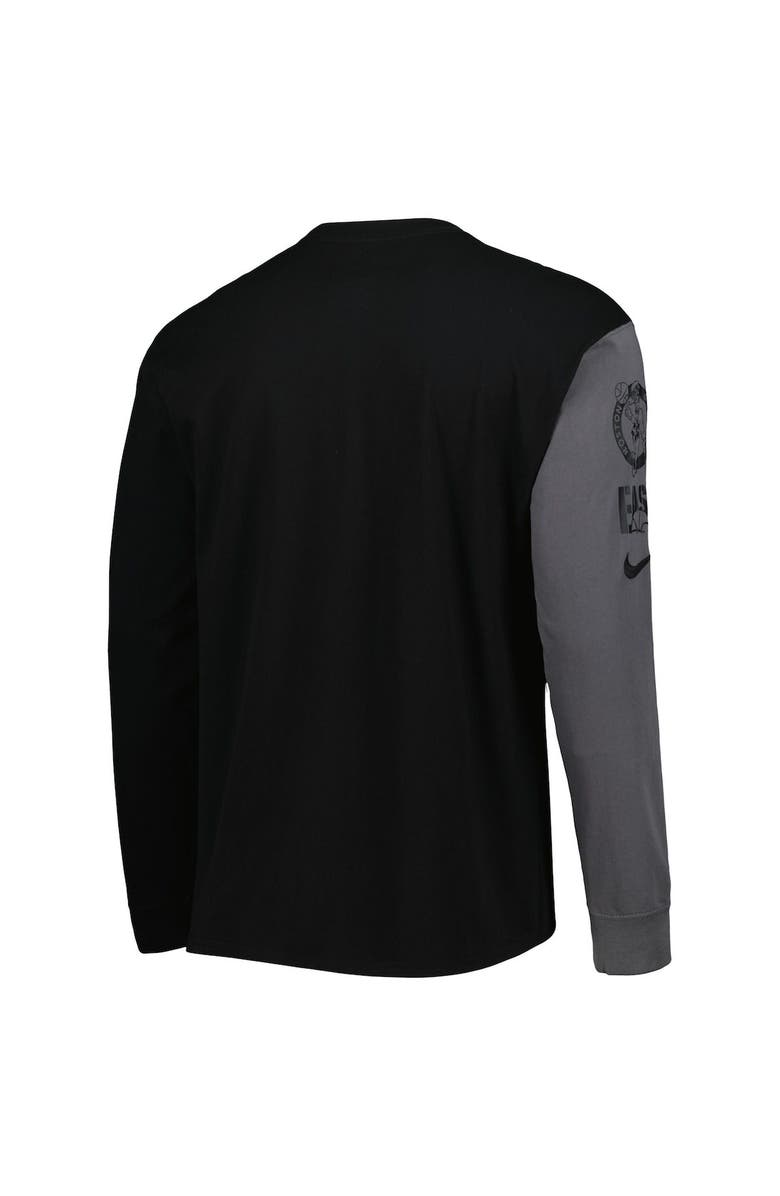 Nike Men's Nike Black Boston Celtics Courtside Versus Flight MAX90 Long Sleeve T-Shirt, Alternate, color, 