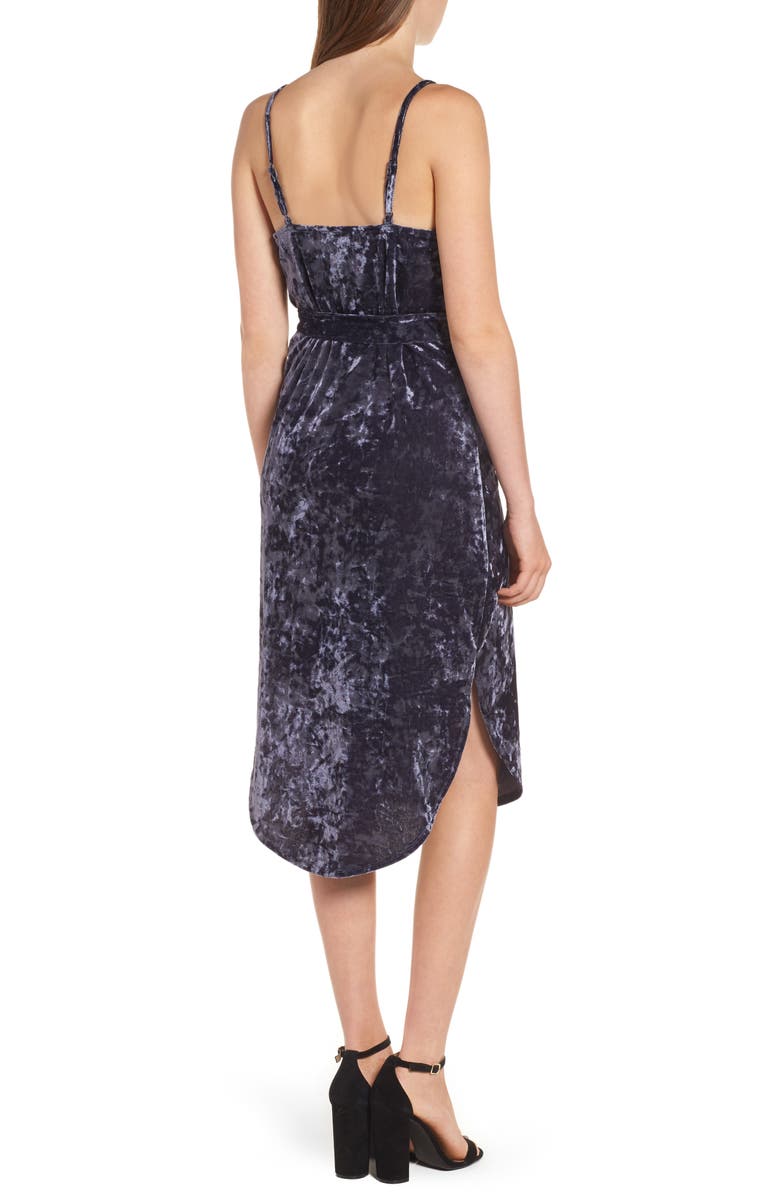 Love, Fire Crushed Velvet D-Ring Dress, Alternate, color, 