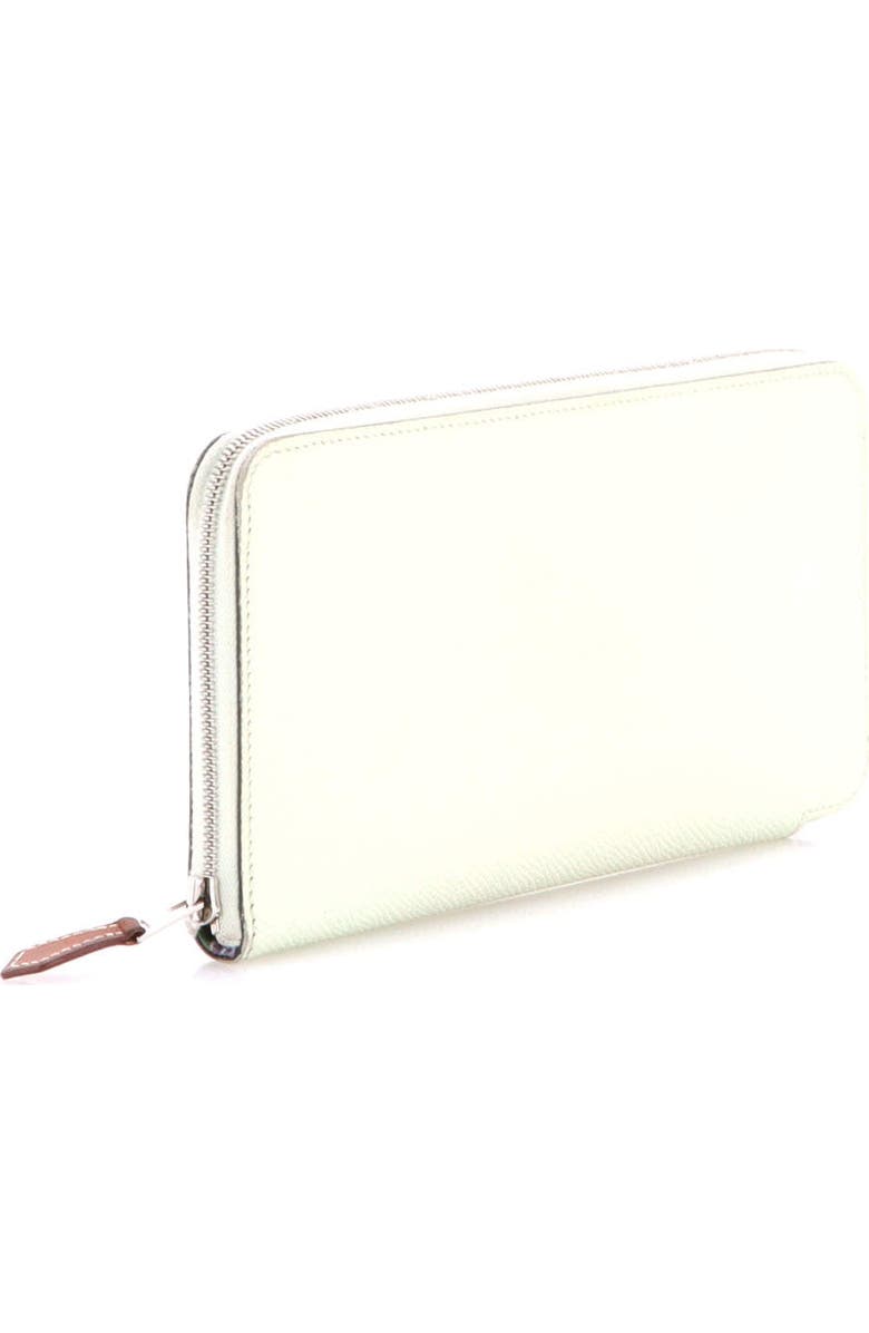 Pre-Owned Hermes Azap Zip Around Wallet Silk'in Epsom Long, Alternate, color, Vert Fizz