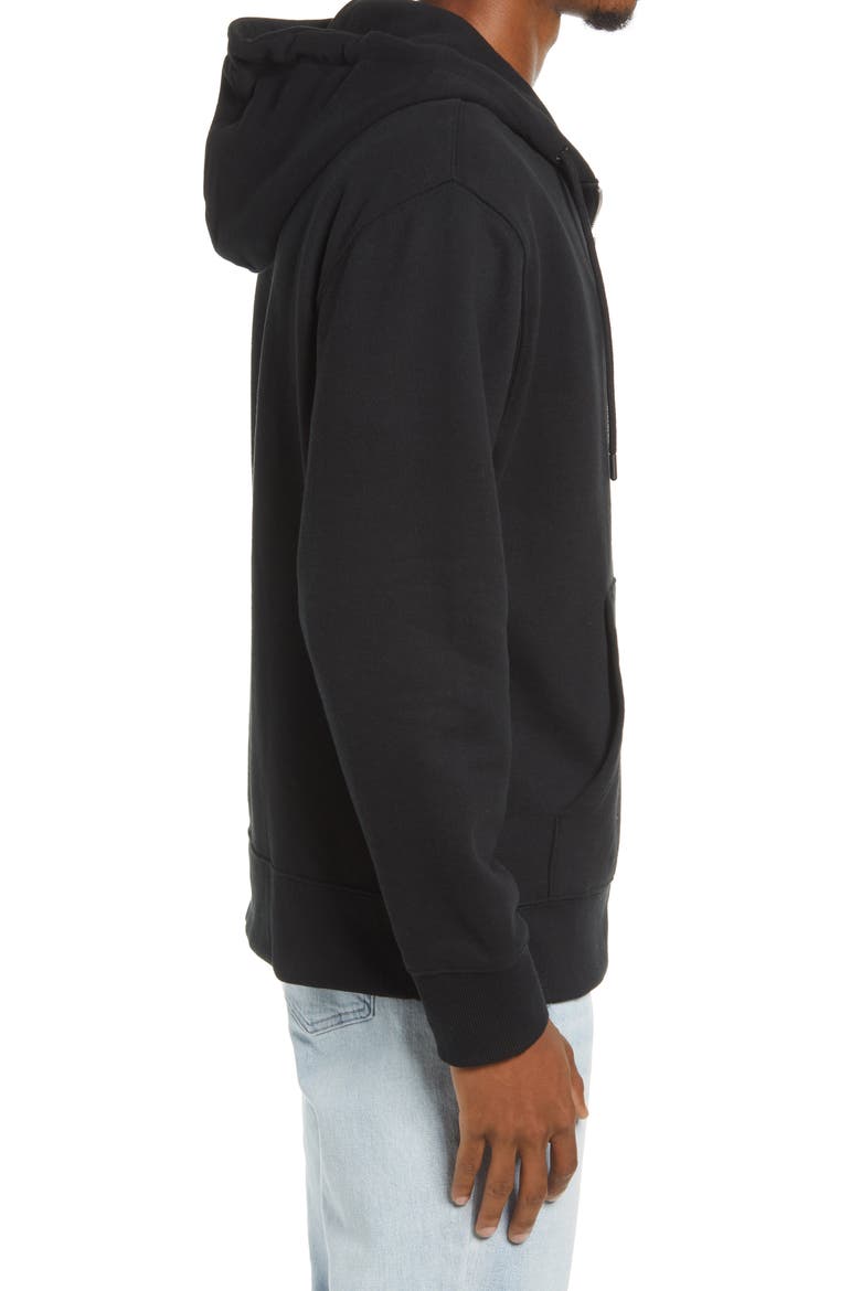 Front Zip Hoodie, Alternate, color, BLACK