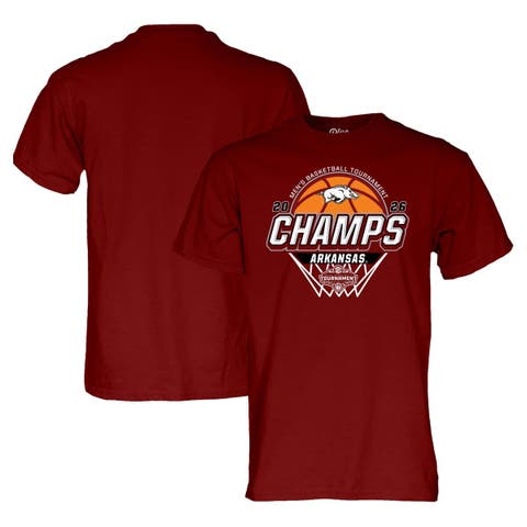 Unisex Blue 84  Cardinal Arkansas Razorbacks 2026 SEC Men's Basketball Tournament Champions Locker Room T-Shirt
