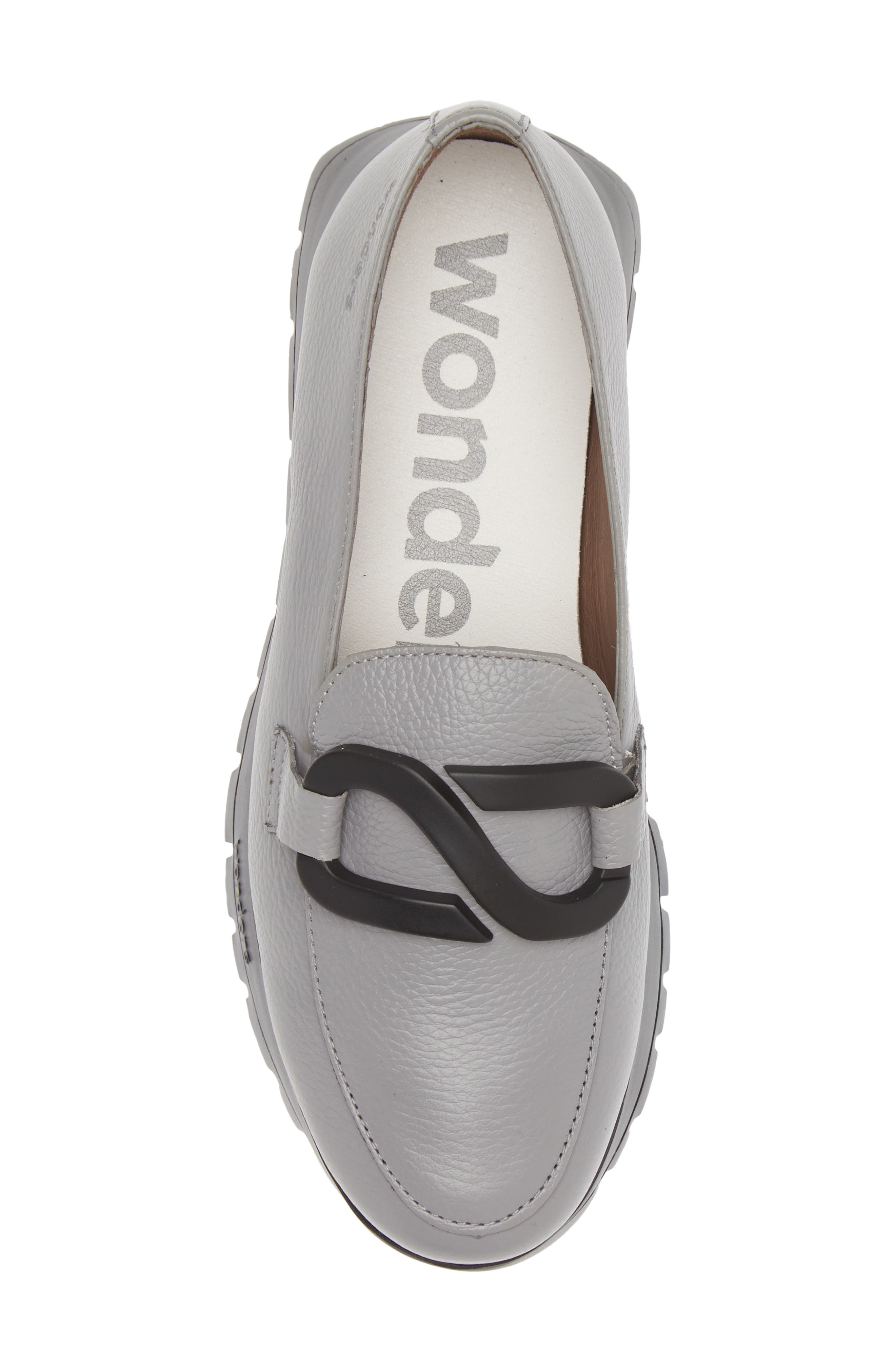 Lug Loafer, Alternate, color, GREY TUMBLED LEATHER