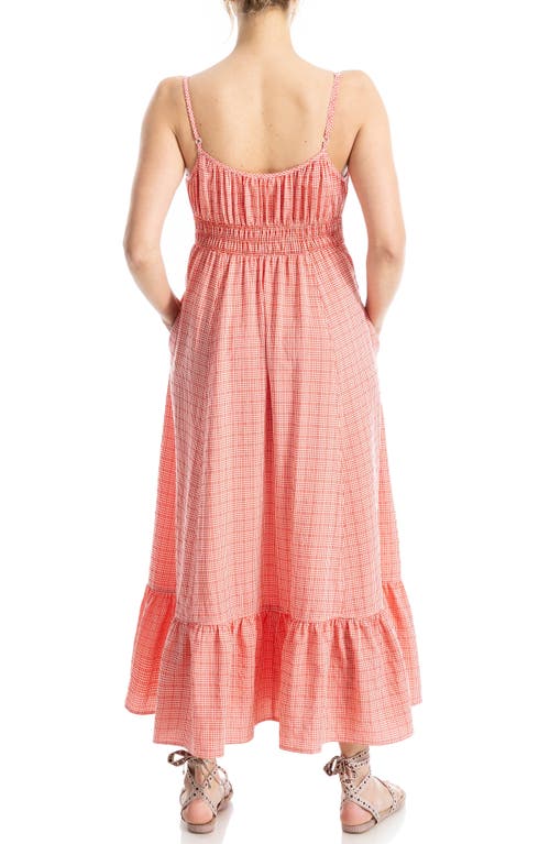 MAX STUDIO MAX STUDIO SMOCKED WAIST MAXI SUNDRESS