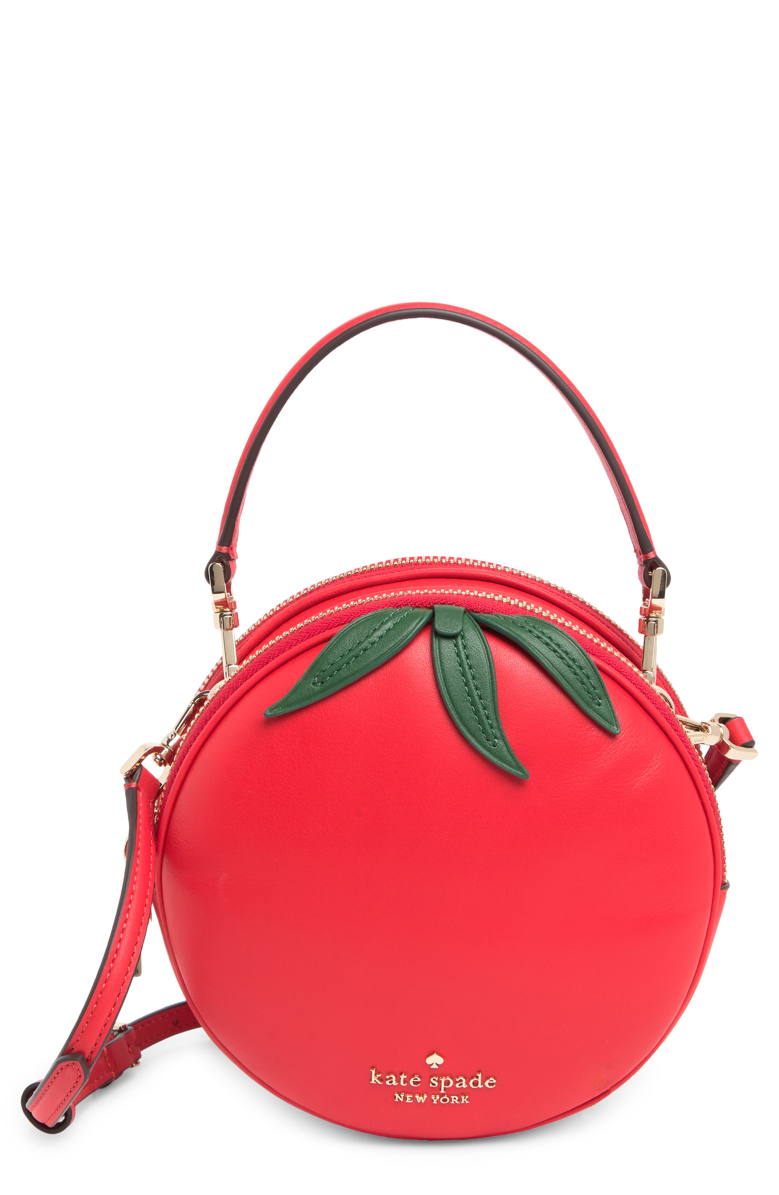 Kate Spade New York double mangia tomato small crossbody bag, Main, color, 