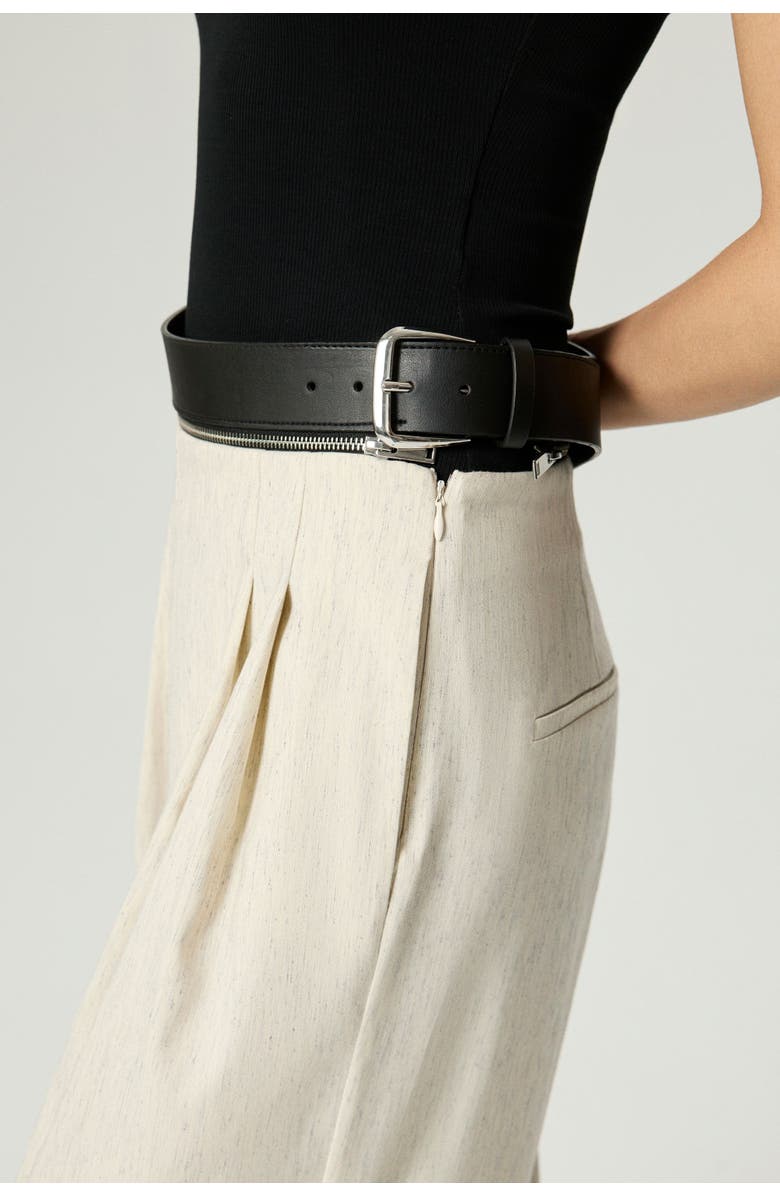 Nocturne Pleated Wide-Leg Pants, Alternate, color, Ivory