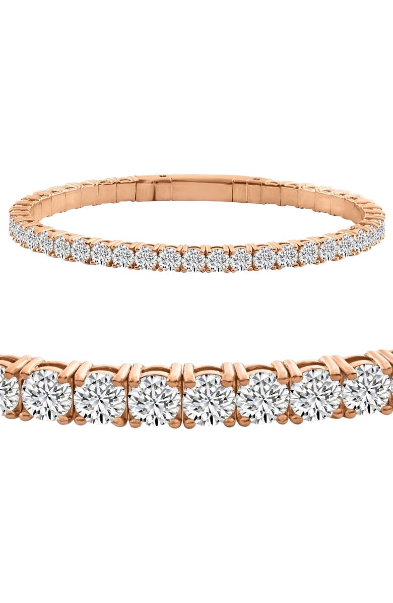 Bliss Diamond 10Ct TW Diamond Flexible Tennis Bracelet Bangle 14k Gold Lab Grown, Main, color, 