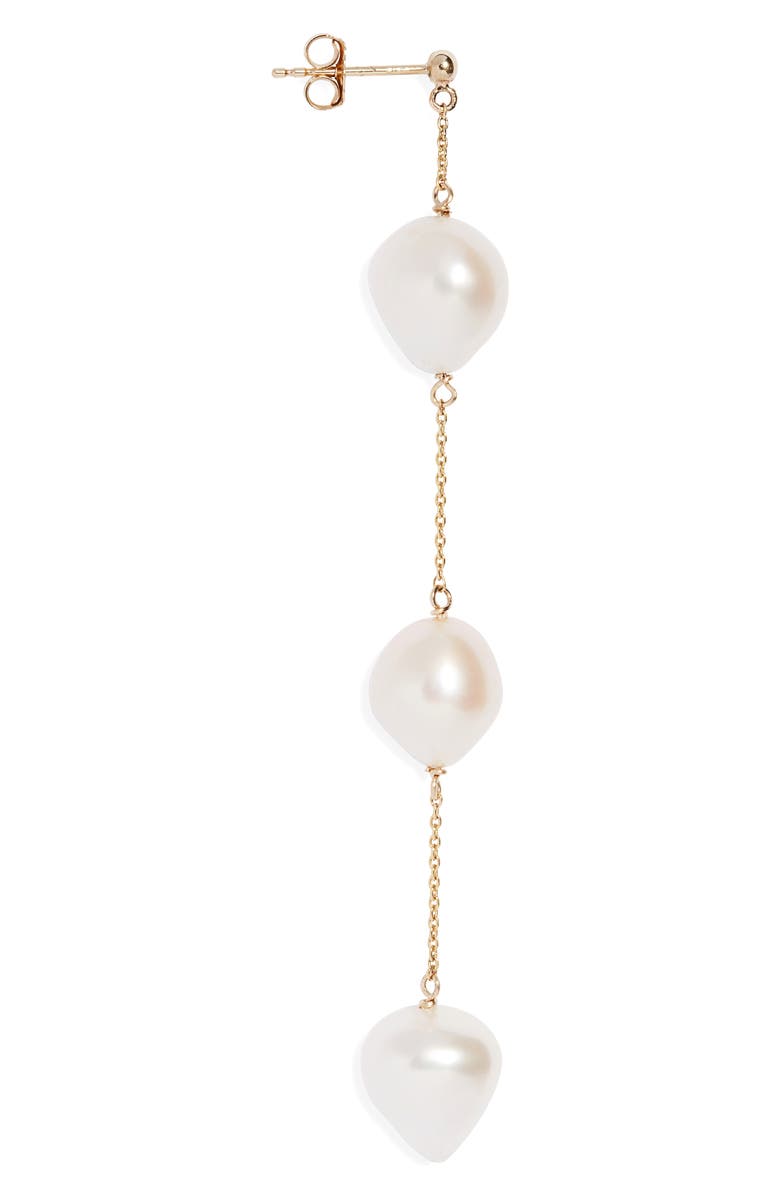 Poppy Finch Triple Baroque Pearl Drop Earrings, Alternate, color, 