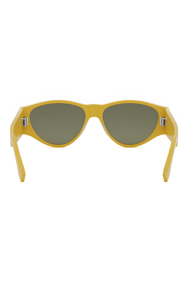 FF 55mm Oval Sunglasses, Alternate, color, SHINY YELLOW / GREEN