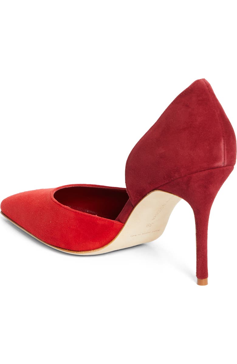 Manolo Blahnik Taylerbinu d'Orsay Pump, Alternate, color, Red 6208/Red 6039