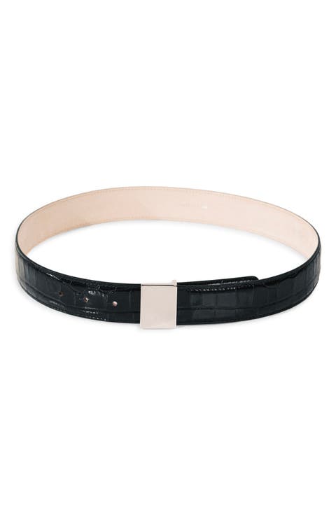 Brandt Alligator Embossed Leather Belt