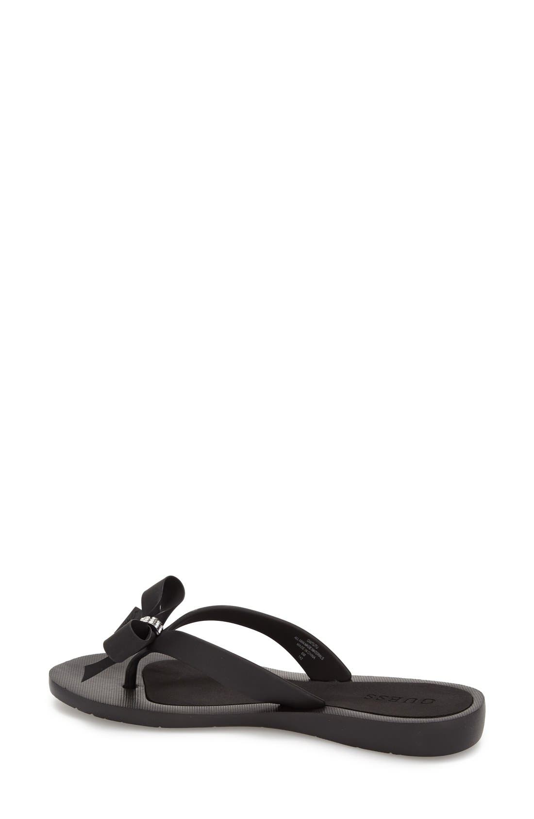 GUESS 'Tutu' Flip Flop, Alternate, color, Black