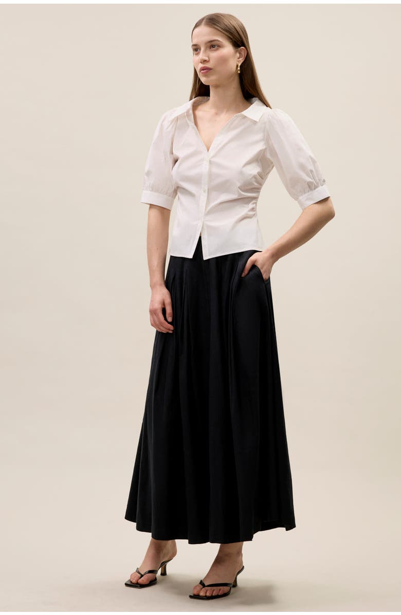 Rebecca Taylor Isla Poplin Shirt, Alternate, color, Milk