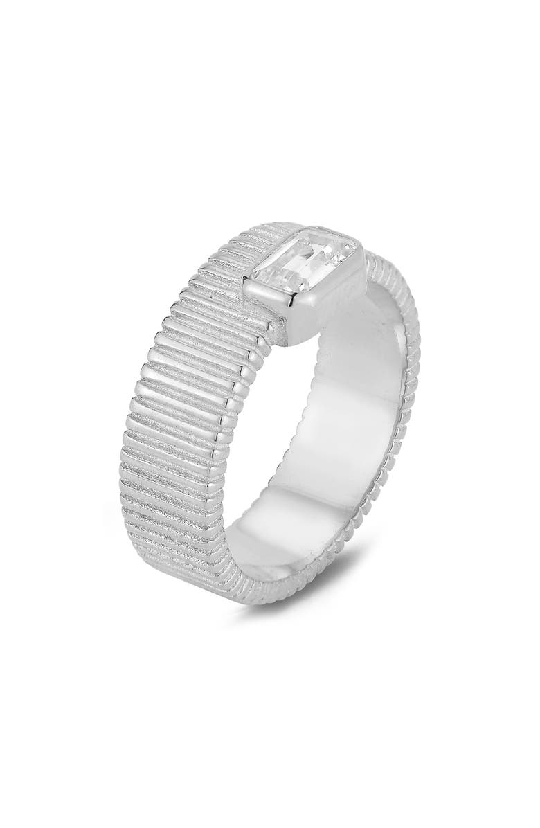 CHLOE AND MADISON Sterling Silver CZ Solitaire Ring, Alternate, color, 