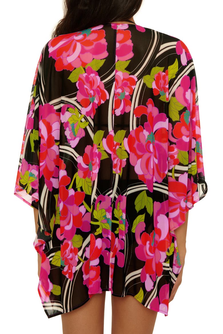 Bougainvillea Floral Print Cover-Up Tunic, Alternate, color, MULTI