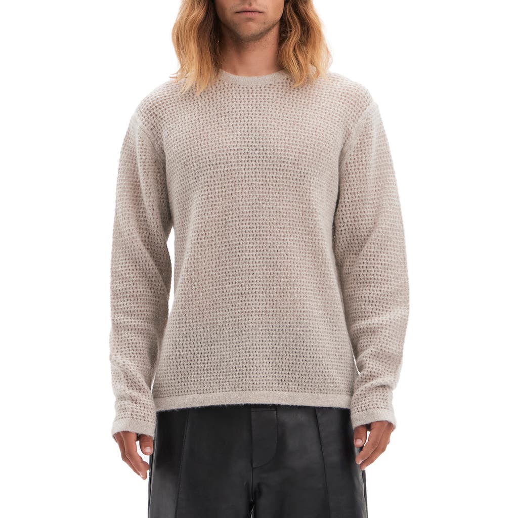 Vayder Barlozzini Open Stitch Wool & Cashmere Crewneck Sweater