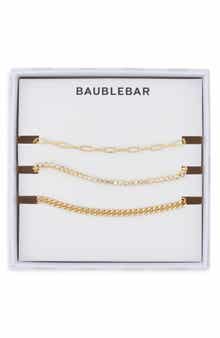 Set of 3 Pavé Chain Bracelets