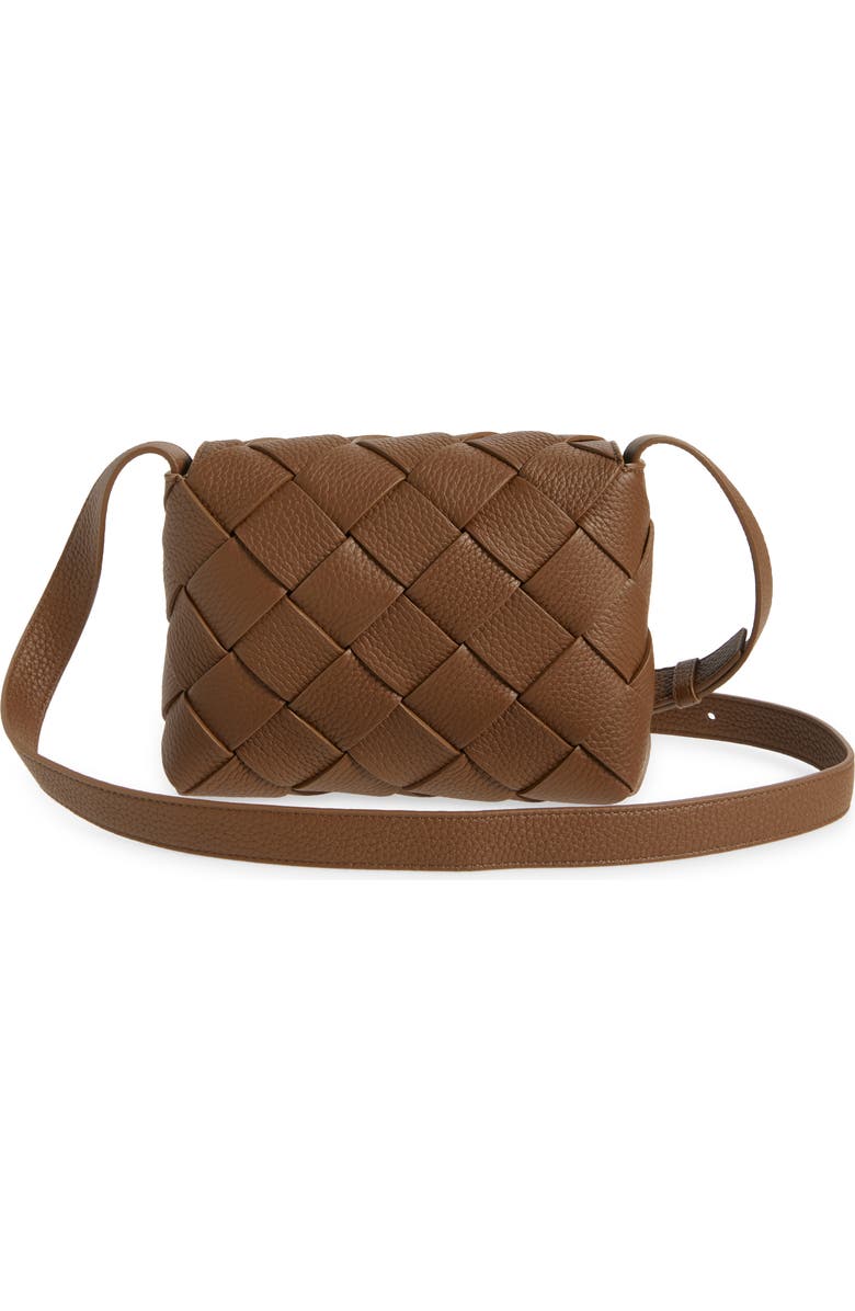 Bottega Veneta Small Intrecciato Messenger Bag, Alternate, color, Nocciola/ Silver