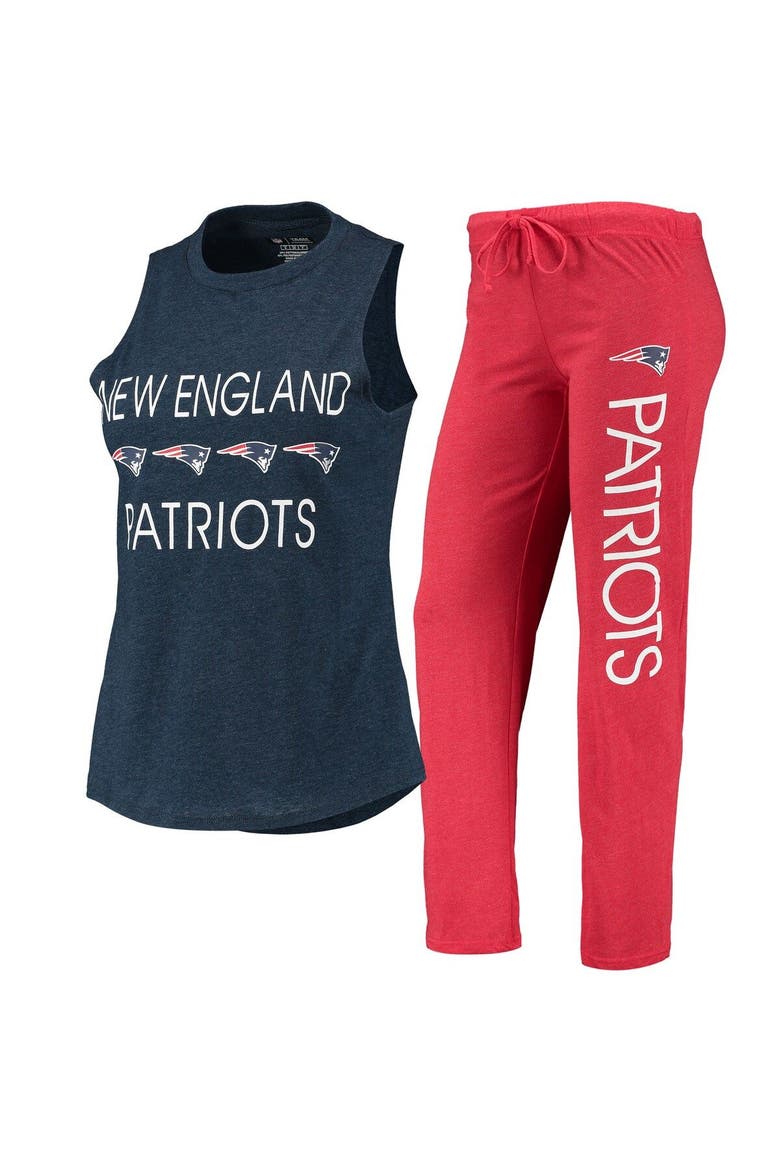 Women's Concepts Sport Red/Navy New England Patriots Muscle Tank Top & Pants Sleep Set, Main, color, Red