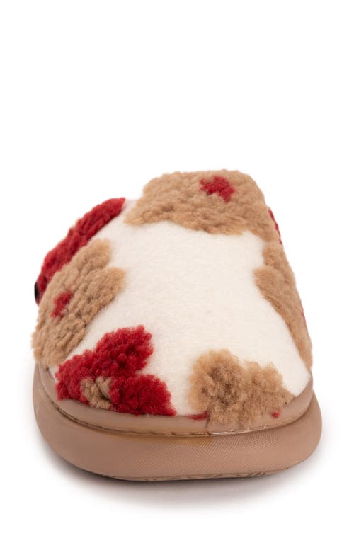 Muk Luks Joss Faux Shearling Lined Slipper In Brown