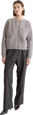 Almina Concept Knit Zip Up Cardigan