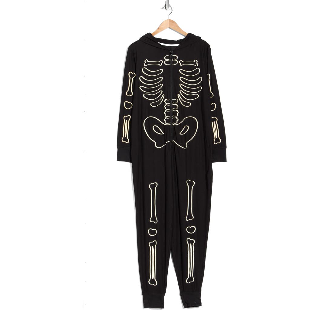Jaclyn Hooded Skeleton Jumpsuit In Reindeer Heathr