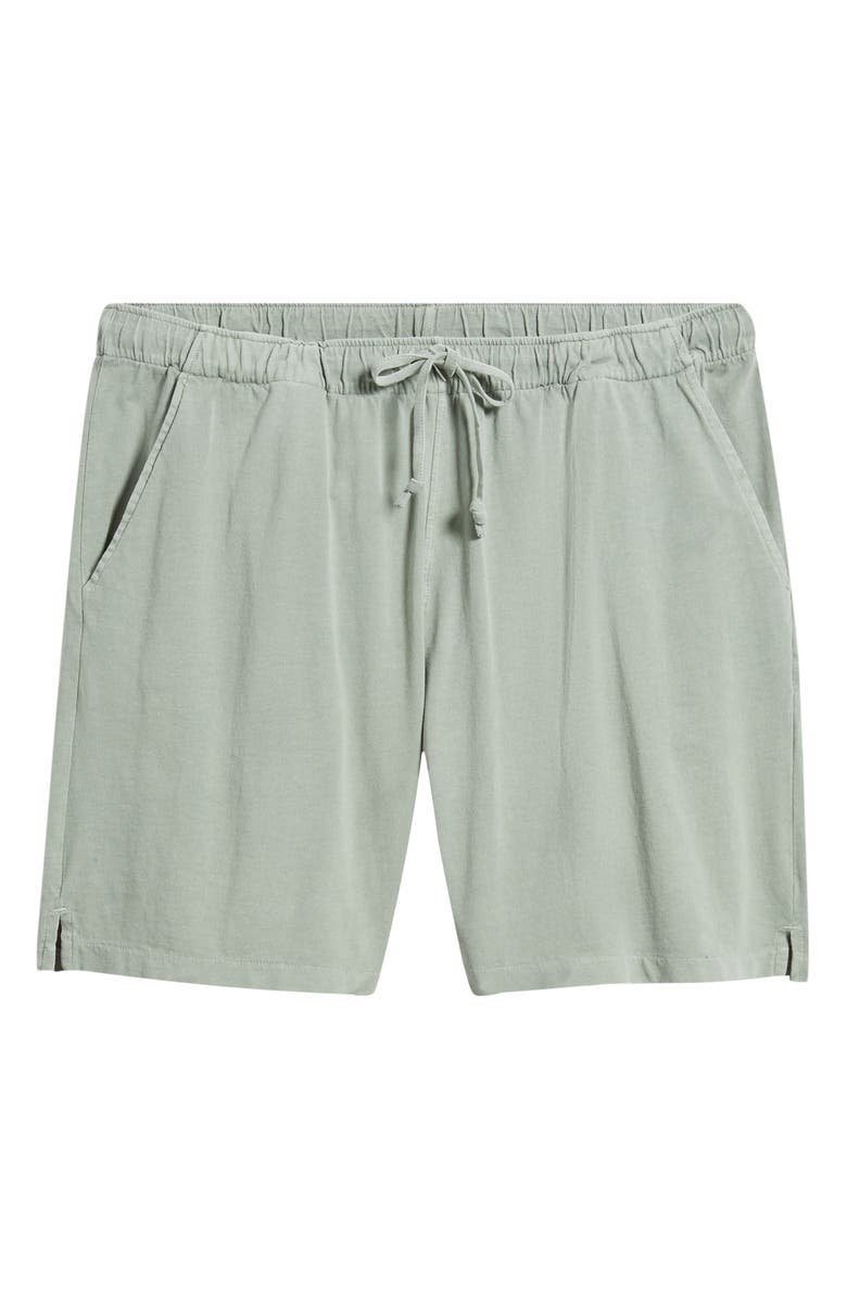 ALEX CRANE Caza Featherweight Knit Organic Cotton Drawstring Shorts, Alternate, color, Riverstone