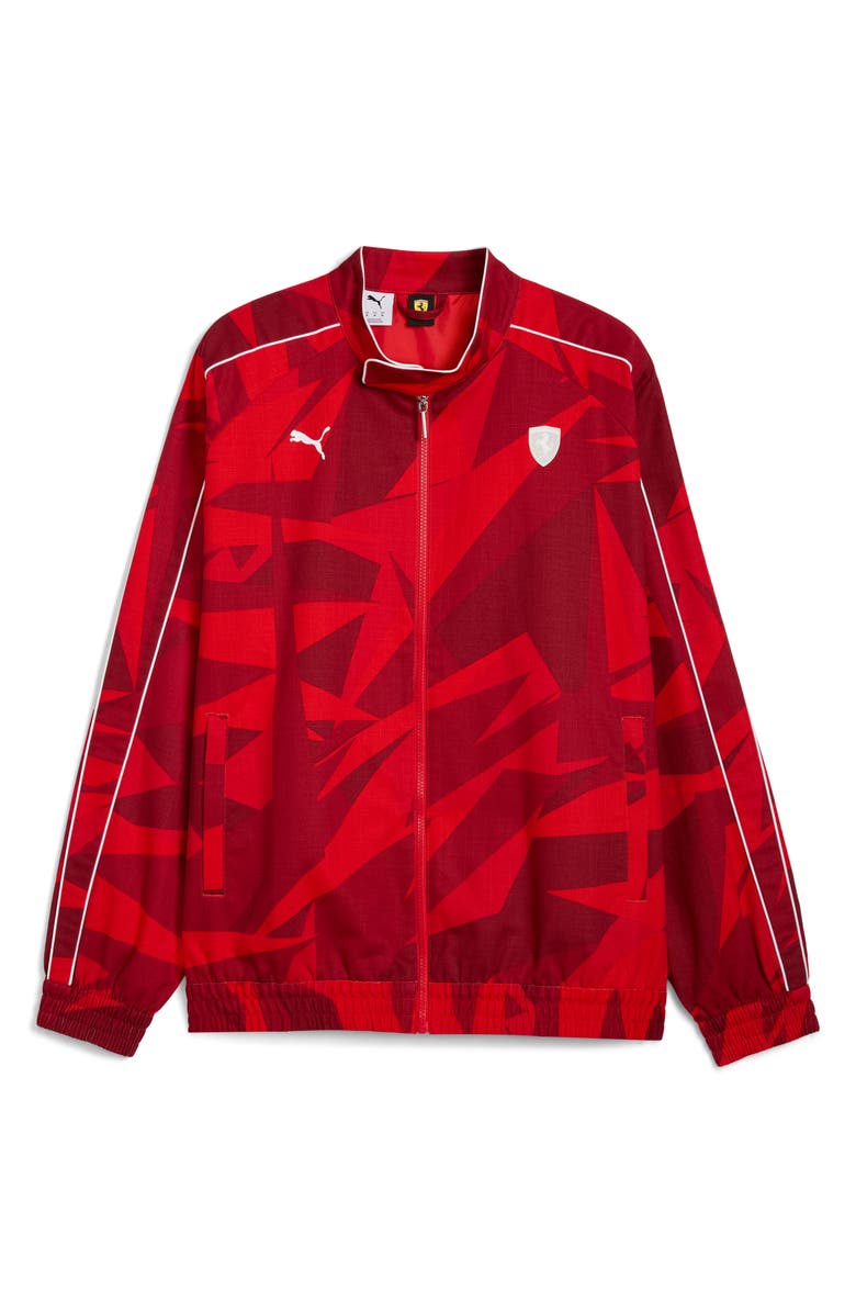 PUMA x Ferrari 20 Years of Red Cotton Twill Jacket, Alternate, color, Rosso Corsa