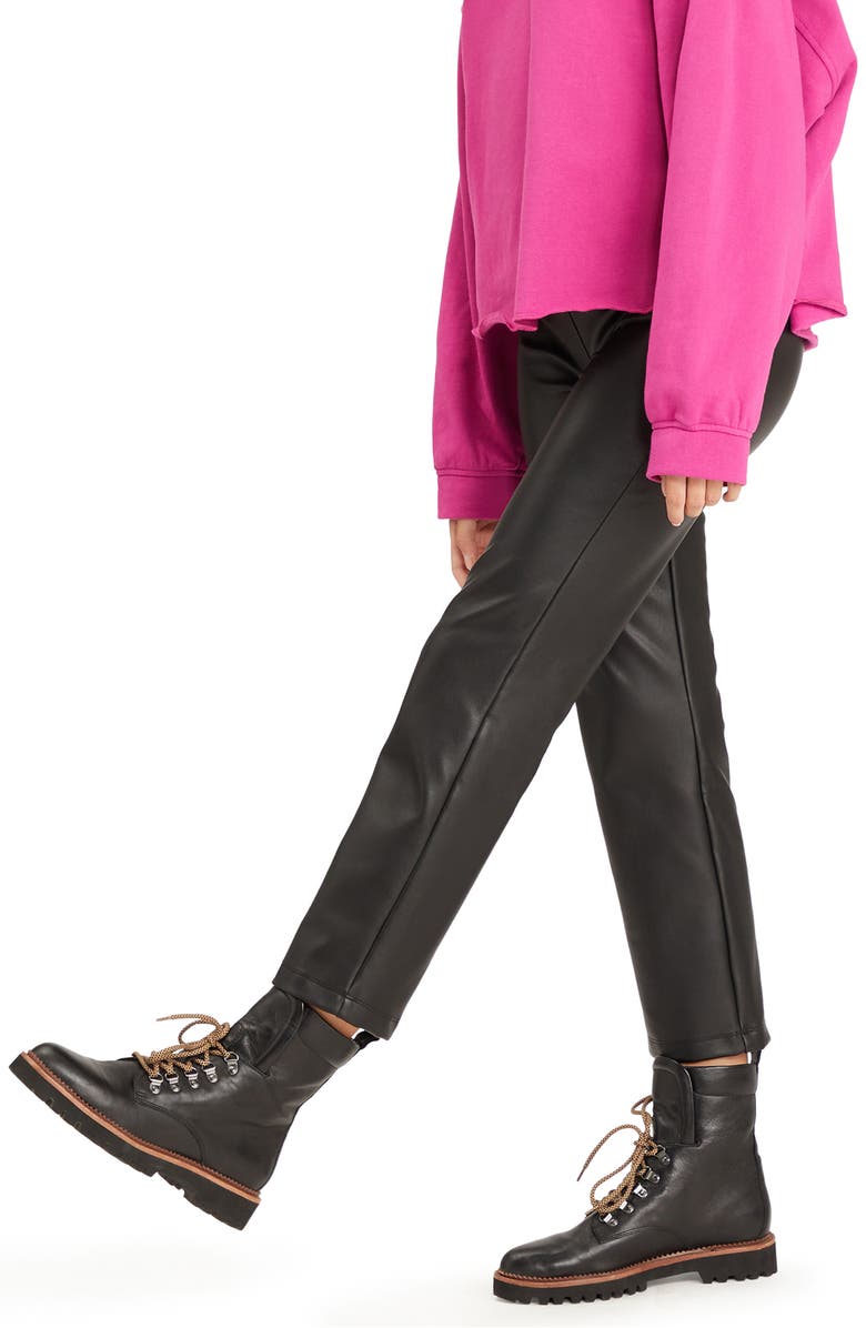 Sanctuary Carnaby Kick Crop Faux Leather Pants, Alternate, color, 
